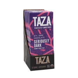 Taza Chocolate Organic Amaze Bar 87% Stone Ground, Seriously Dark, 2.5 Ounce (10 Count), Vegan