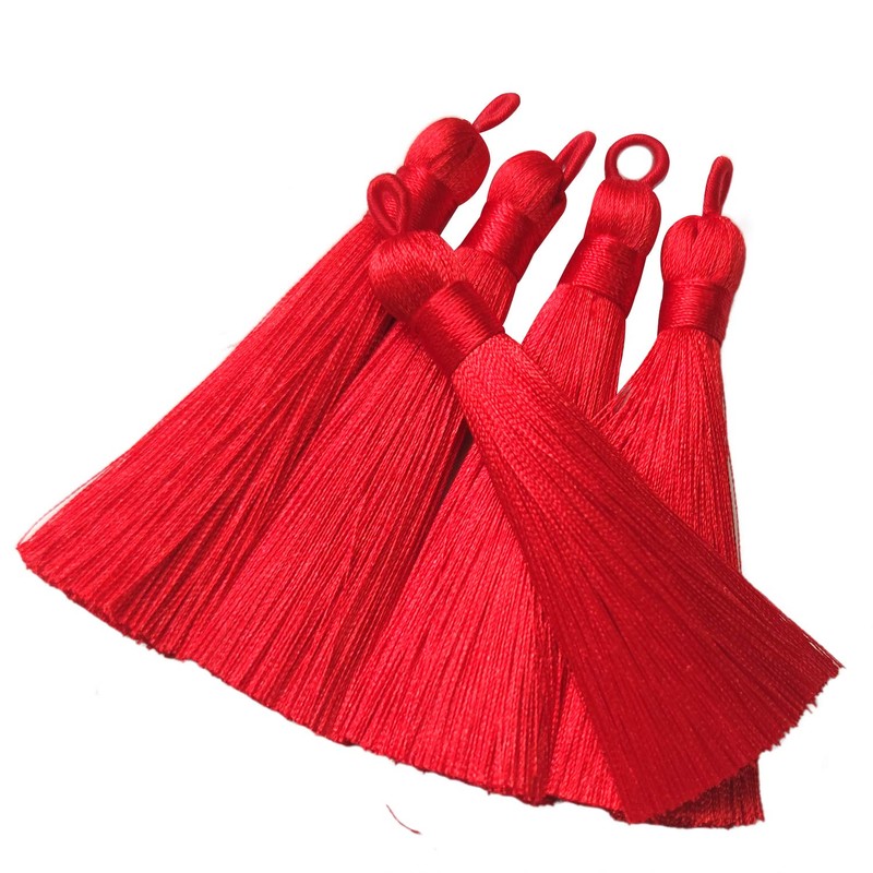 Qililandiy 20 Pieces Tassels 8 cm Terylene Pendants Handmade Tassel