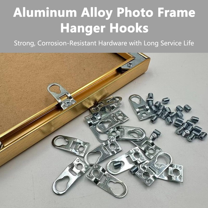 YAFIYGI 18Pcs Picture Frame Hardware D Ring Hangers Metal Hanger