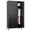 Aobabo Metal Storage Locker for empolyees, Metal Lockers with Hooks,