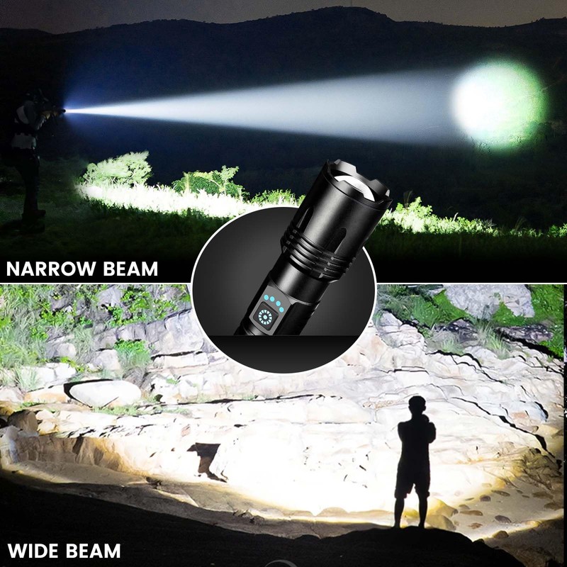 Rechargeable Flashlights High Lumens, 99,000 Lumens Super Bright Led Flashlights