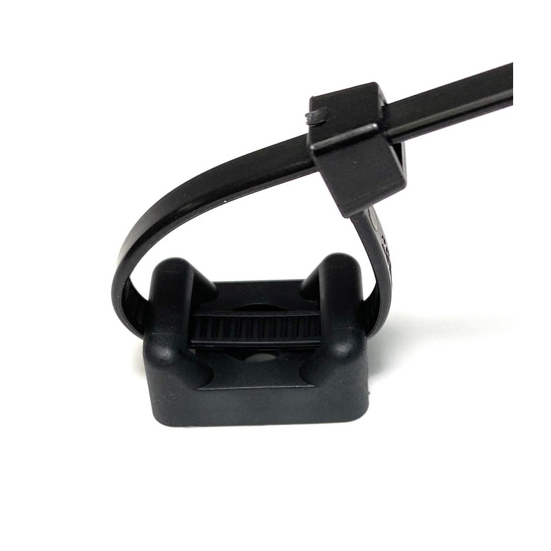 Nylon Cable Tie Base Bracket Screw Mount Black 50 4.8mm