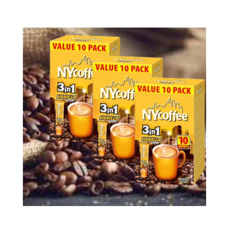 NY 3-in-1 Instant Coffee Vanilla Flavoured Sachets of 30 Packets