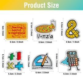 WILDREEDS 32 Pieces Back to School Iron on Patches, Fun & Cute Pencil School Bus Ruler Alarm Clock Designs Embroidered Patches Sew on Applique for Clothes, T-Shirt, Backpacks, Hats, Jeans, Jackets