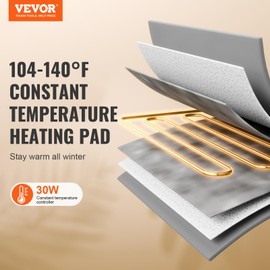 VEVOR Heated Cat House, Outdoor Kitty Shelter, 600D Oxford Cloth Foldable Cat Shelter with Heated Pad for Winter to Stay Warm and Cozy, Light Blue (Small)