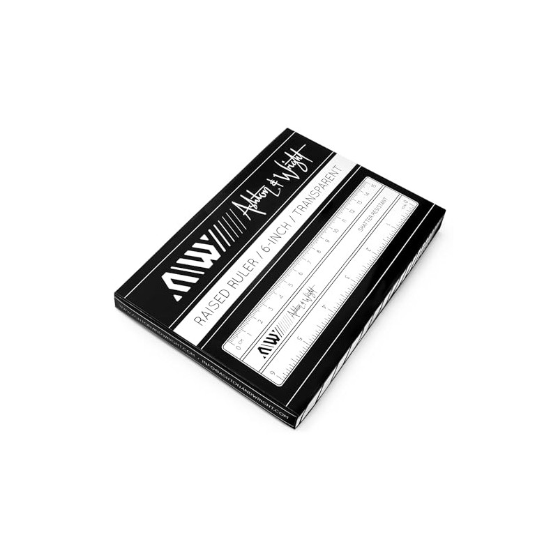 Ashton and Wright - 6 Inch / 15cm Raised Rulers