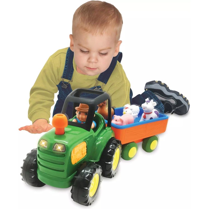 Kiddieland Light N' Sound Farm Tractor Vehicle & Animal Figures