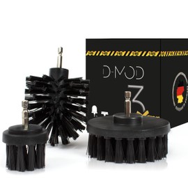 Brush Attachment Cordless Screwdriver [Very Hard] 3 x Brush Attachment Drill Removes Coarse Dirt Extremely Hard Cleaning Brushes Cordless Drill for Stone, Metal, Grill, Garden, Bathroom