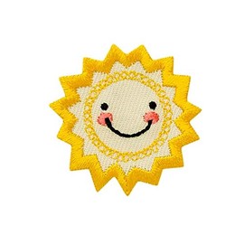 Mono-Quick 4015 Iron-On Patch Appliqué Summer Sun Yellow 3.5 cm