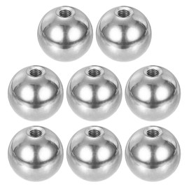 PATIKIL M6x25mm Ball Nuts Knob, 8 Pcs Female Thread 304 Stainless Steel Round Blind Hole Screw Cap Cover for Lighting Machinery DIY Decoration, Silver