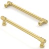 Asidrama 10 Pack 7 Inch(177mm) Brushed Gold Cabinet Pulls Knurled