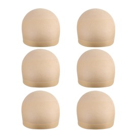 YANTAISIYU 6 Pcs Stocking Wig Caps Nylon Stretchy Wig Caps for Women Lace Front Wigs (Beige)