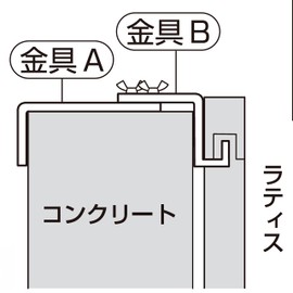 Takasho Lattice Fixing Bracket, Upper for Wall Veranda