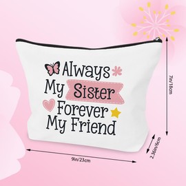 Presents for Sister Birthday Gifts for Sisters Adults,Best Christmas Xmas Birthday Gift for Big Sister Gifts for Little Girls Valentines Galentines Day Special Soul Sisters Presents Ideas Makeup Bag