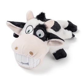 pocchi 3-in-1 Dog Toys with Treat Dispenser - Squeaky Dog Toys to Keep Them Busy - Extra Soft Plush - Dog Stuffed Animal Cow Toy for Treating, Cuddling & Playing, Milky