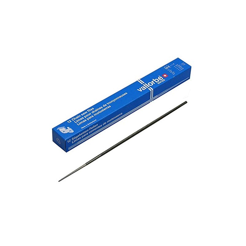 Vallorbe Chainsaw round files 5.2mm, 13/64, box of 12