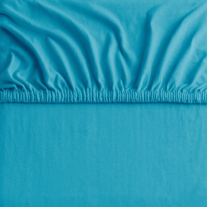 DecoKing Fitted Sheet Double Cotton Jersey Boxspring, Amber Collection, 120x200-140x200