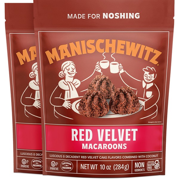 Manischewitz Red Velvet Macaroons, 10 oz (2 Pack) | Coconut