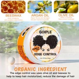 8,8 oz Edge Control Wachs für schwarze Frauen, starker Halt, nicht fettig