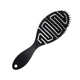 Organic Hair Brush without Pulling for Women Men Children Dry & Wet Detangler Brush for Curls Long Short or Straight Hair Scalp Massage Brush Professional (Black)