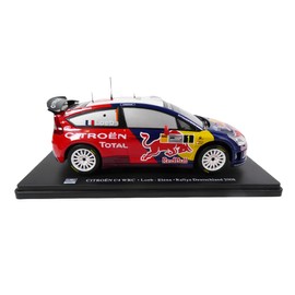 OPO 10 - Miniature Car 1:24 Scale Reproduced Compatible for Citroen C4 WRC Loeb Elena - Rally Germany 2008 - RVQ24