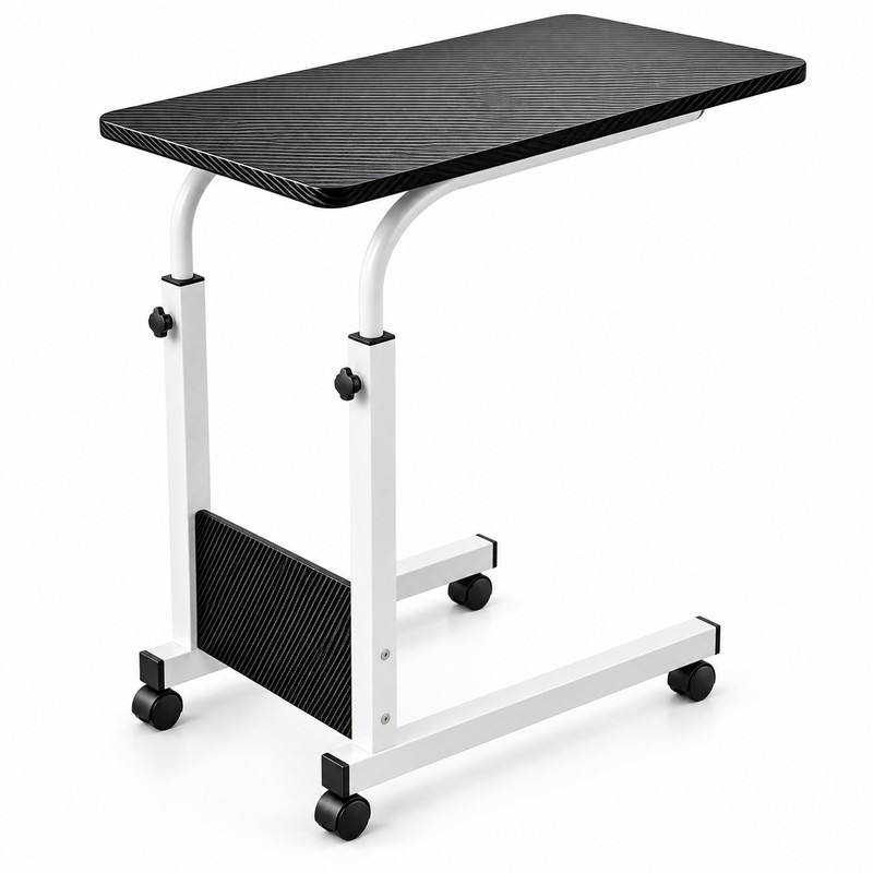Rolling Overbed Table for Bed & Couch – Height Adjustable