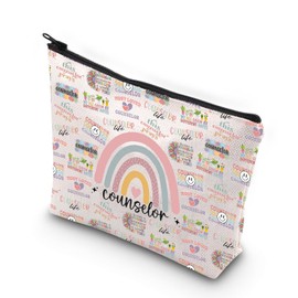 VAMSII Counselor Gift School Counselor Social Worker Counselor Canvas Zipper Pouch Makeup Bag (Counselor bag)
