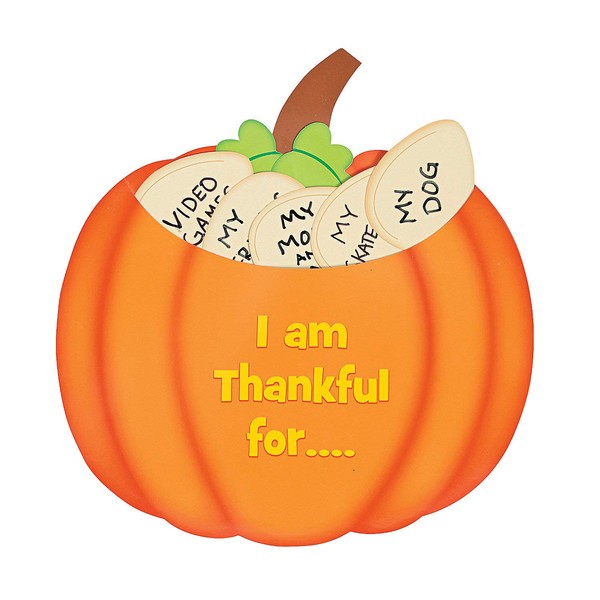 Fun Express Thankful Pumpkin Craft Kit - Makes 12 -