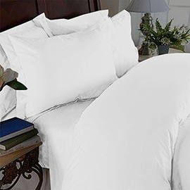 Elegant Comfort Juego de sábanas de 1500 Hilos, Lujoso, Ultra Suave, Calidad egipcia, tamaño King, Blanco                                             
