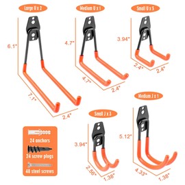 REMIAWY Garage Hooks Heavy Duty 14 Pack, Steel Garage Storage Hooks, Tool Hangers for...