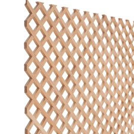 24 in. x 35-3/4 in. x 3/8 in. Unfinished Diagonal Solid North American Red Oak Lattice Insert Panel