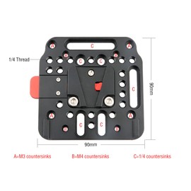 NICEYRIG V Dock Mounting Plate Quick Release Plate for Ursa Mini Sony FS7 FS5 DJI Ronin M/MX