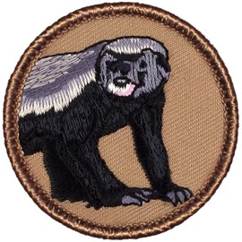 Honeybadger Patrol Patch - 2" Diameter Round Embroidered Patch (Sew-on)