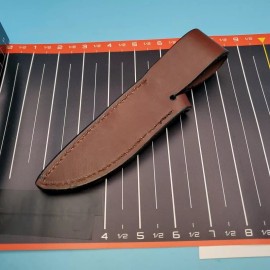 made in usa Fixed Blade Knife Sheath Brown Leather Belt Pouch Case 7.75"x 4.25" Made in USA