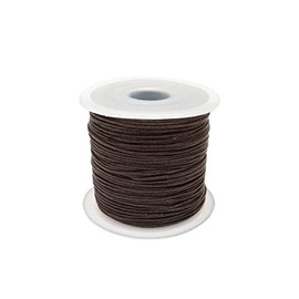 Realm Waxed Cord Cotton - Bracelets, Necklaces, Jewellery Thread, Shamballa Macrame (1mm Brown - 10m)