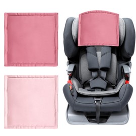 Silk Head Carseat Cover for Baby: Sprouterie Satin Car Seat Head Cover for Babies Headrest Protector 2pcs Pink for Girls Infant Sleeping Hair Protection