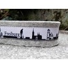 Schlüsselanhänger Schlüsselband hellgrau Freiburg Skyline schwarz weiß Geschenk!