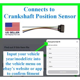 fit Honda Crankshaft Position Sensor Harness Connector Plug Pigtail Wiring Crank