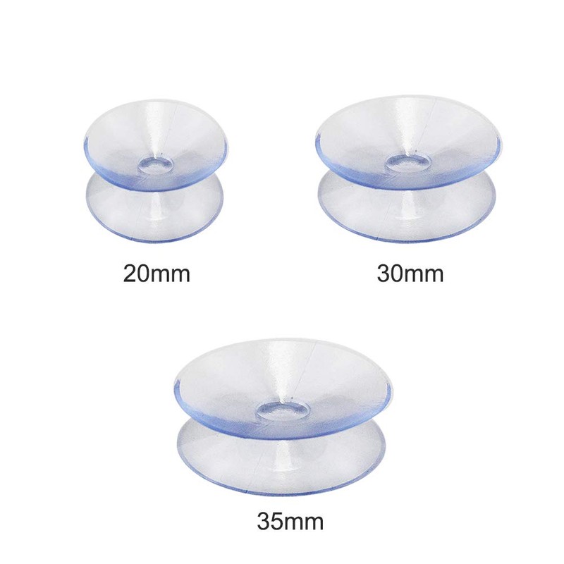 10 Pack Double Sided Suction Cups, Clear Suction Cups, Glass