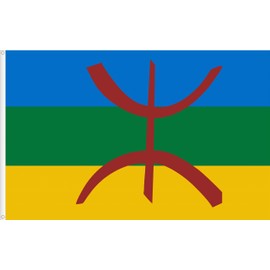Amazigh oder Berber-Flagge, Premium-Qualität 120, groß, 150 x 90 cm