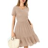 YIQ8 Women's Summer Dress Short Sleeve Round Neck Casual Dress
