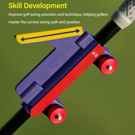 Garsent Golf Swing Precision Trainer, Guides Golfer Along Desired Swing Path, Portable Golf Swing Training Aid for Beginners to Develop Skills, Blue
