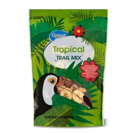 Tropical Trail Mix With Fruit: Dried Banana Chips, Papaya, Raisins, Pineapple, Cranberries, Almonds, Cashews - Great Snack Snacking Food Treat, 26oz Jumbo Value Bag