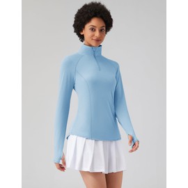LOMON Women's Long Sleeve Shirts UPF 50+ Sun Protection Quick Dry Hiking Uv Shirts for Women（Blue,M）