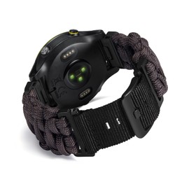 BINLUN Compatible with Garmin Watch Band 22mm 550 Paracord Rugged Military Braided Nylon Watch Strap Design for Garmin Fenix pour Fit for Forerunner for MARQ(Coffee)