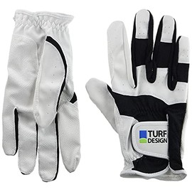 Turf Design TDGL-2170 Golf Gloves, White/Black, M, multicolor (white / black)
