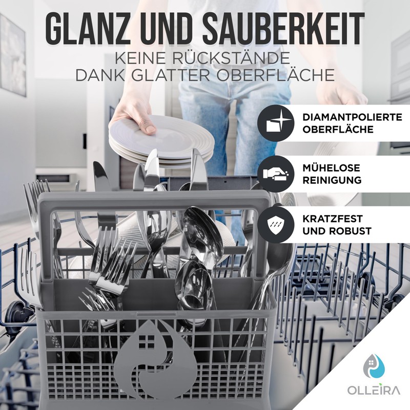 OLLEIRA Cutlery Basket Dishwasher Basket Dishwasher Universal Fit Sturdy Dishwasher