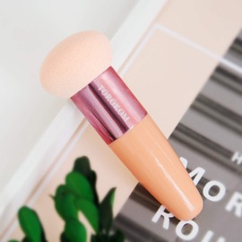 1 esponja de maquillaje para base de maquillaje, esponja, mezcladora, cosméticos, esponja de maquillaje, herramienta con mango para polvos, corrector, productos de belleza (color de piel)
