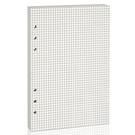 1 Piece (contains 80 sheets) A5 6-Hole Beige Loose-leaf Paper,A5 6-Hole Refill Paper,A5 6-Ring Notebook Paper,A5 6-Hole Planner Inserts.Grid solid lines.Compatible with A5 6-Ring Binder.