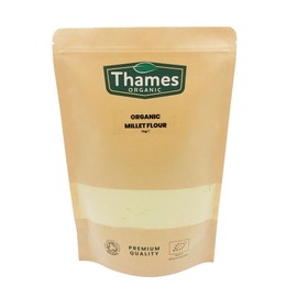 Organic Millet Flour 500g - Raw, Vegan, GMO-Free - No Additives or Preservatives - Certified Organic, Nutritious Alternative to Wheat Flour - Thames OrganicOrganic Millet Flour